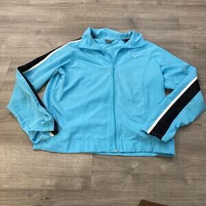 VINTAGE 00S NIKE TURQUOISE ZIP JACKET WOMENS MEDIUM